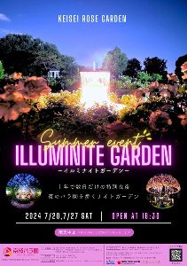 京成バラ園ライトアップイベント「イルミナイトガーデン2024