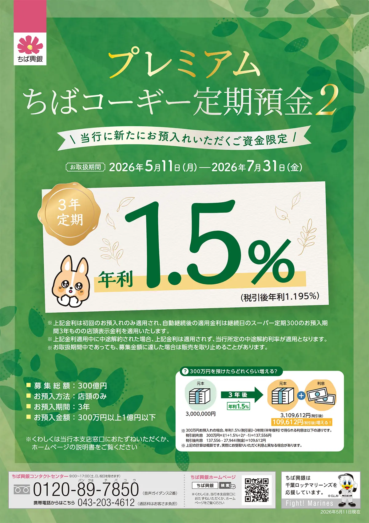 プレミアムちばコーギー定期預金２