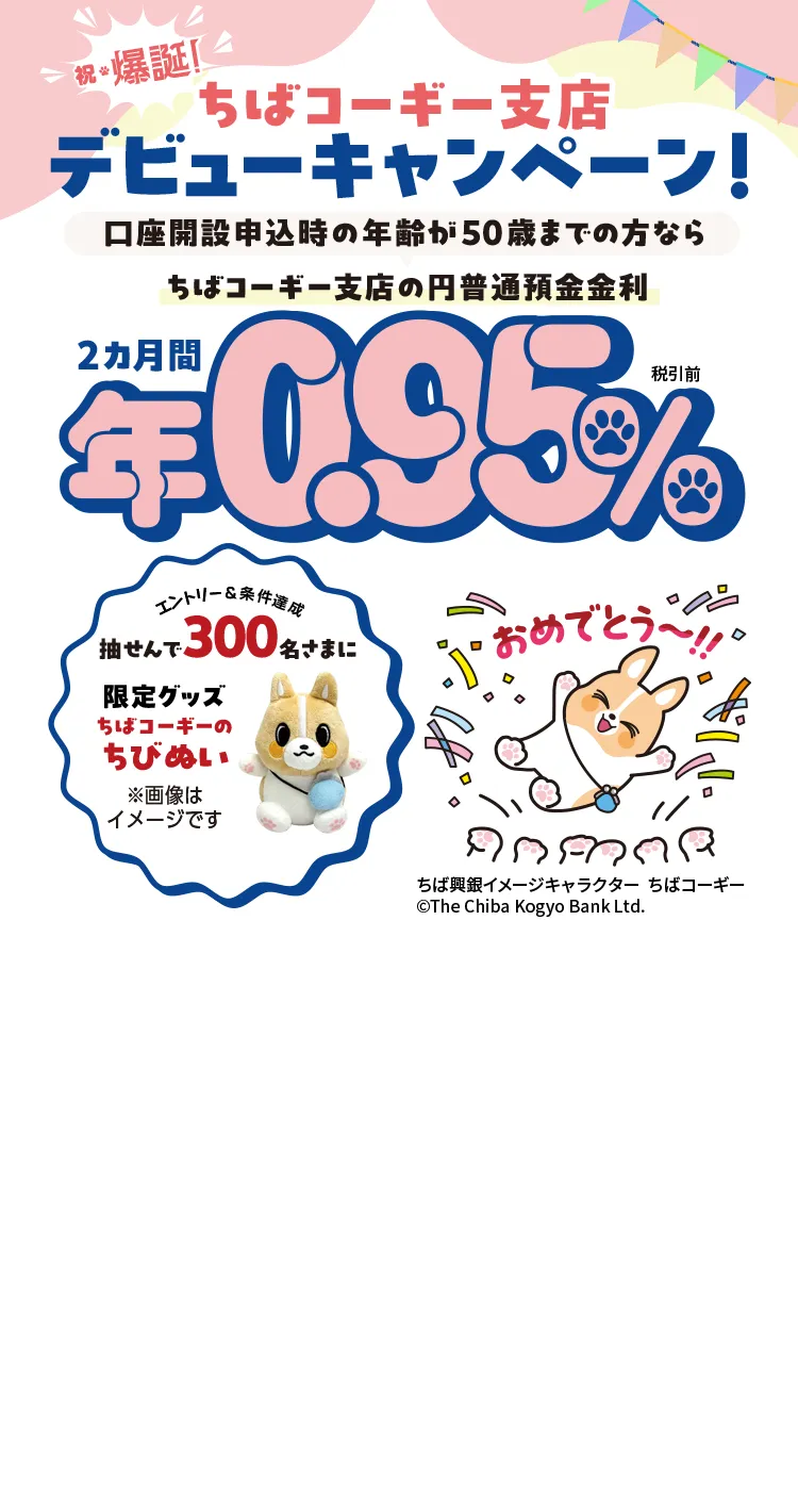 ちばコーギー支店デビューキャンペーン！